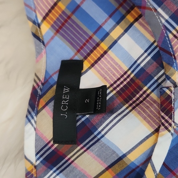 J.Crew Madras Danny Hula Ruffle Plaid Cotton Tank - Picture 5 of 8